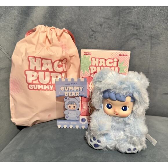 Pop Mart Hacipupu Gummy Bear Series Vinyl Plush Pendant Open Blind Box-Blueberry - Picture 2 of 10
